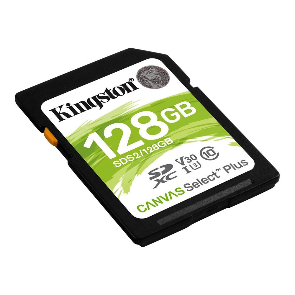 KINGSTONKingston SDS2-128GB 128GB SDXC Canvas Select Plus 100R C10 UHS-I U3 V30 Hafıza Kartı740617298055