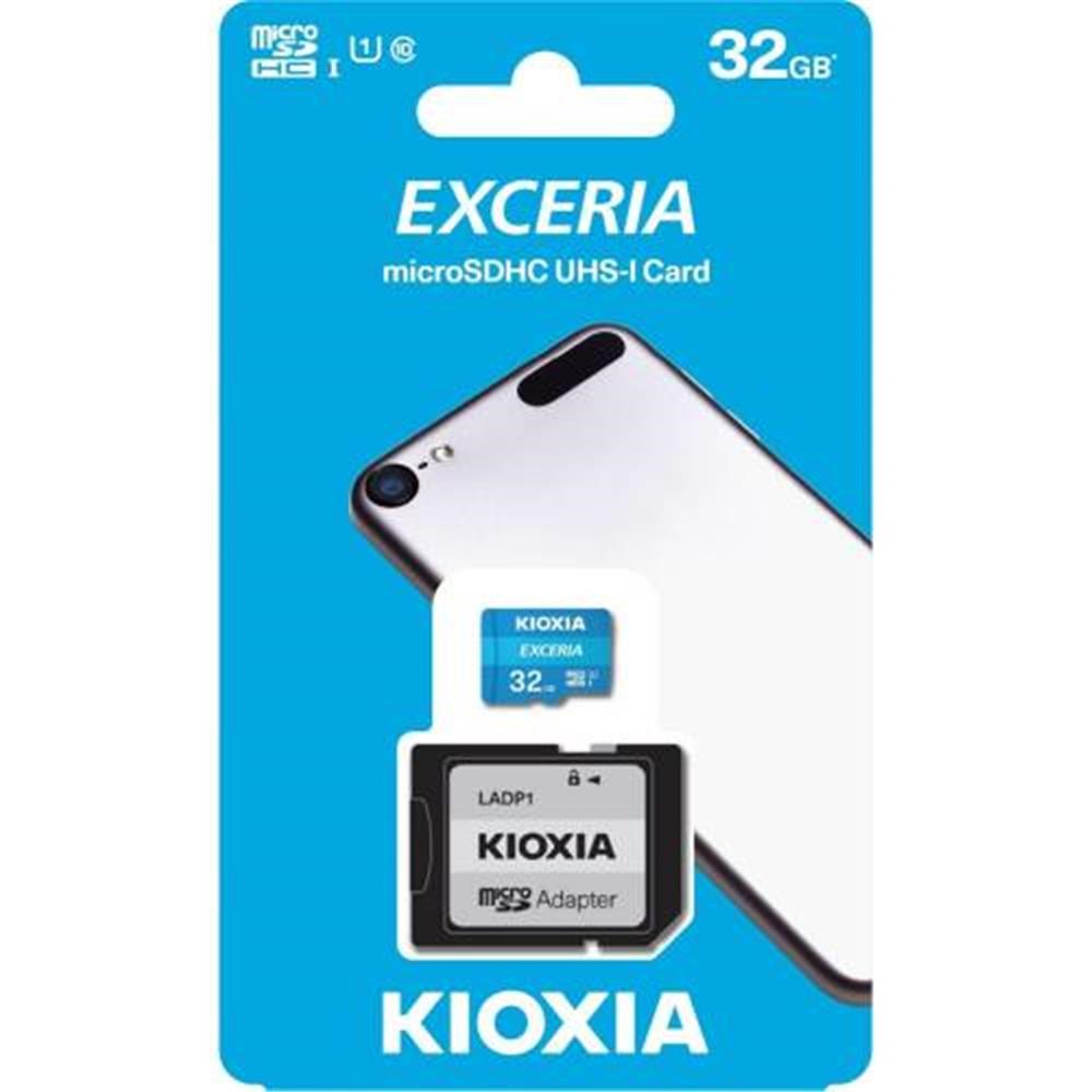 KIOXIAKioxia 32GB Exceria microSDHC UHS-1 C10 100MB-sn Hafıza Kartı4582563850804