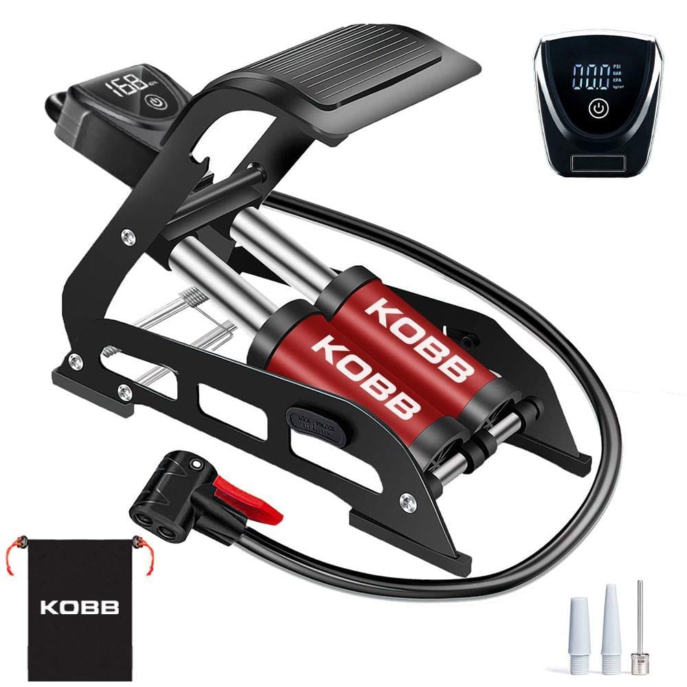 KOBBKOBB KB5402D Çift Pistonlu Dokunmatik Dijital Basınç Göstergeli Ayak Pompası + Taşıma KılıfıKB5402D