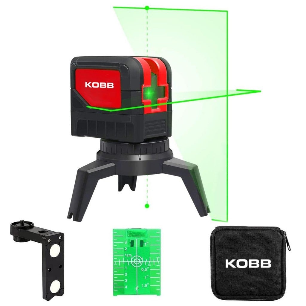 KOBBKOBB KBL92G 30M Profesyonel Yatay ve Dikey Otomatik Hizalamalı Yeşil Çapraz Çizgi Lazer,Noktalı Şakül Lazer DistomatKBL92G