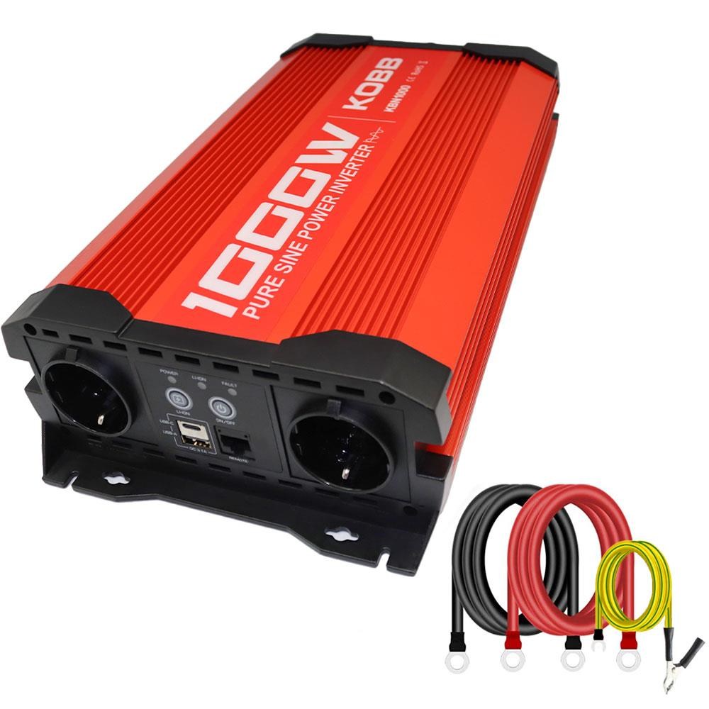 KOBBKOBB KBN1000 12V/220V 1000Watt Tam Sinüs Dönüştürücü İnvertörKBN1000