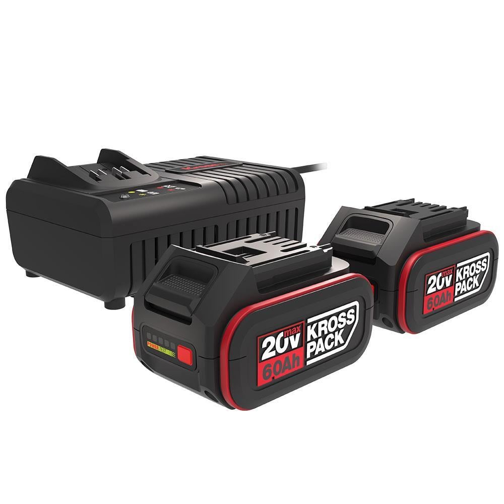 KressKress KAD22 20Volt 6.0Ah Kross Pack Li-ion Çift Akü ve Akü Şarj CihazıKAD22