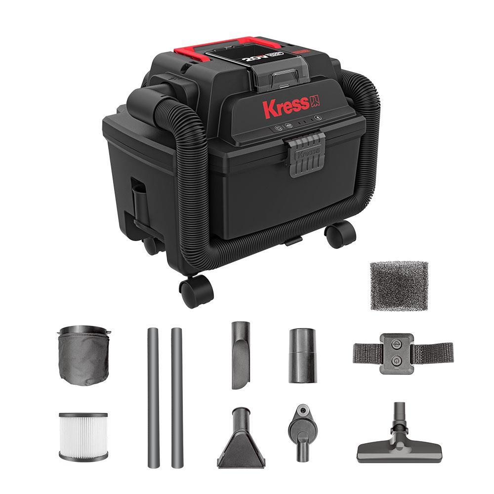 KressKress KH035.9 20Volt 250W/17Kpa Flexi Esnek Hortumlu Şarjlı Islak/Kuru Süpürge & Üfleme (Akü Dahil Değildir)KH035.9