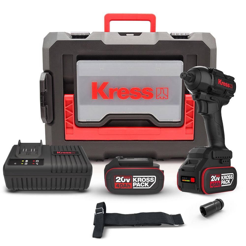 KressKress KH275 20Volt/4.0Ah Li-ion Çift Akülü 500Nm Kömürsüz Profesyonel Şarjlı Somun SıkmaKH275