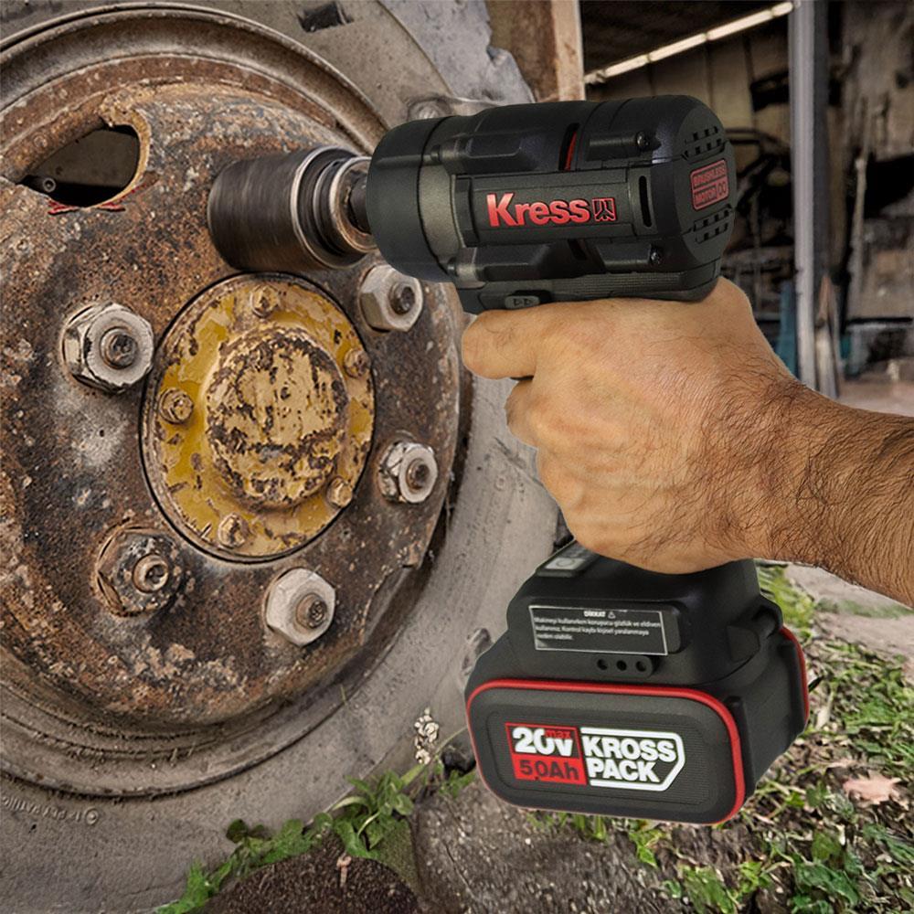 KressKress KH276.91 20Volt 700/850Nm Kömürsüz Profesyonel Şarjlı Somun Sıkma (Akü Dahil Değildir)KH276.91