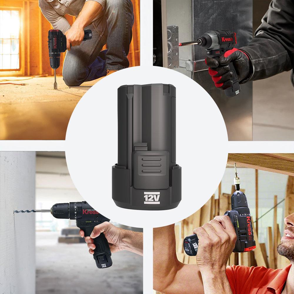 KressKress KPB1202 12Volt 2.0Ah Li-ion Profesyonel Yedek AküKPB1202