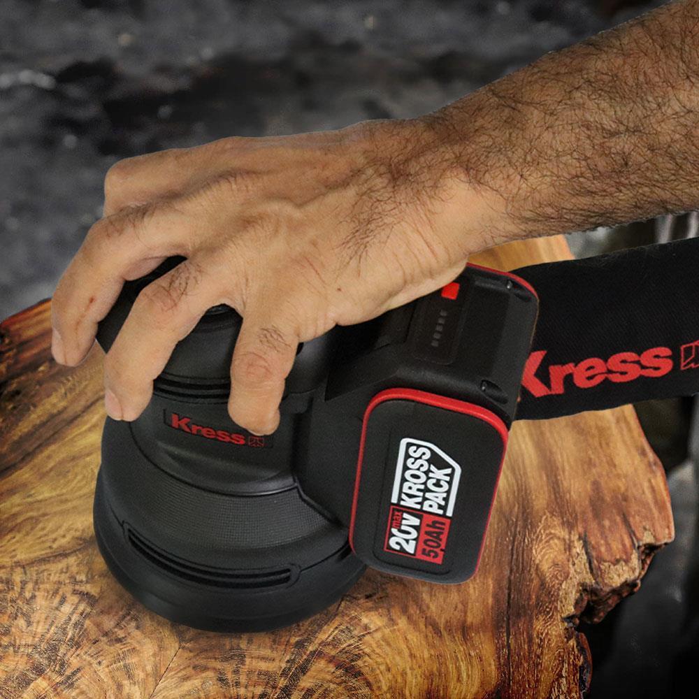 KressKress KUD20.9 20Volt 125mm Kömürsüz Profesyonel Devir Ayarlı Eksantrik Zımpara (Akü Dahil Değildir)KUD20.9