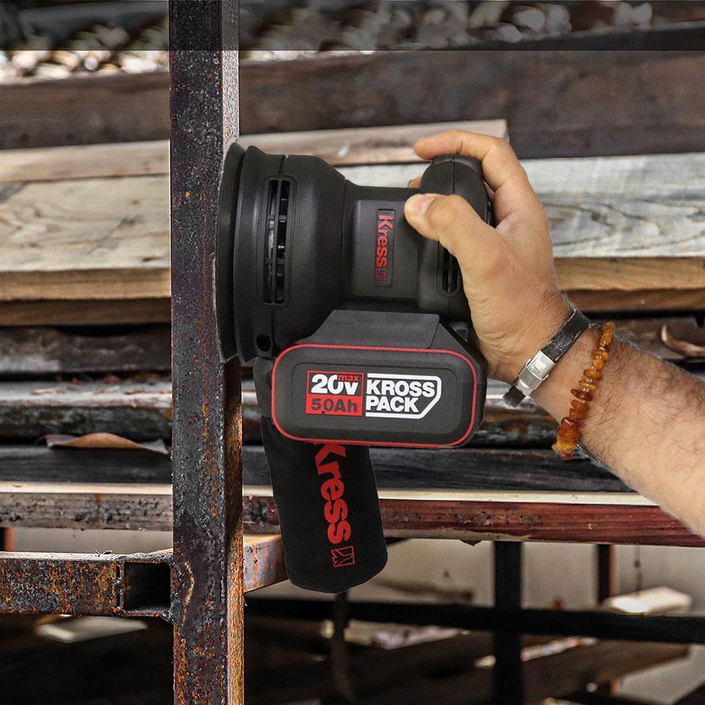 KressKress KUD20.9 20Volt 125mm Kömürsüz Profesyonel Devir Ayarlı Eksantrik Zımpara (Akü Dahil Değildir)KUD20.9