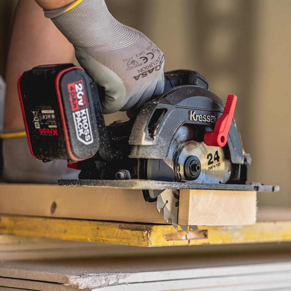 KressKress KUE12.1 20Volt 4.0Ah. Li-ion 165MM Çift Akülü Kömürsüz Profesyonel Daire TestereKUE12.1