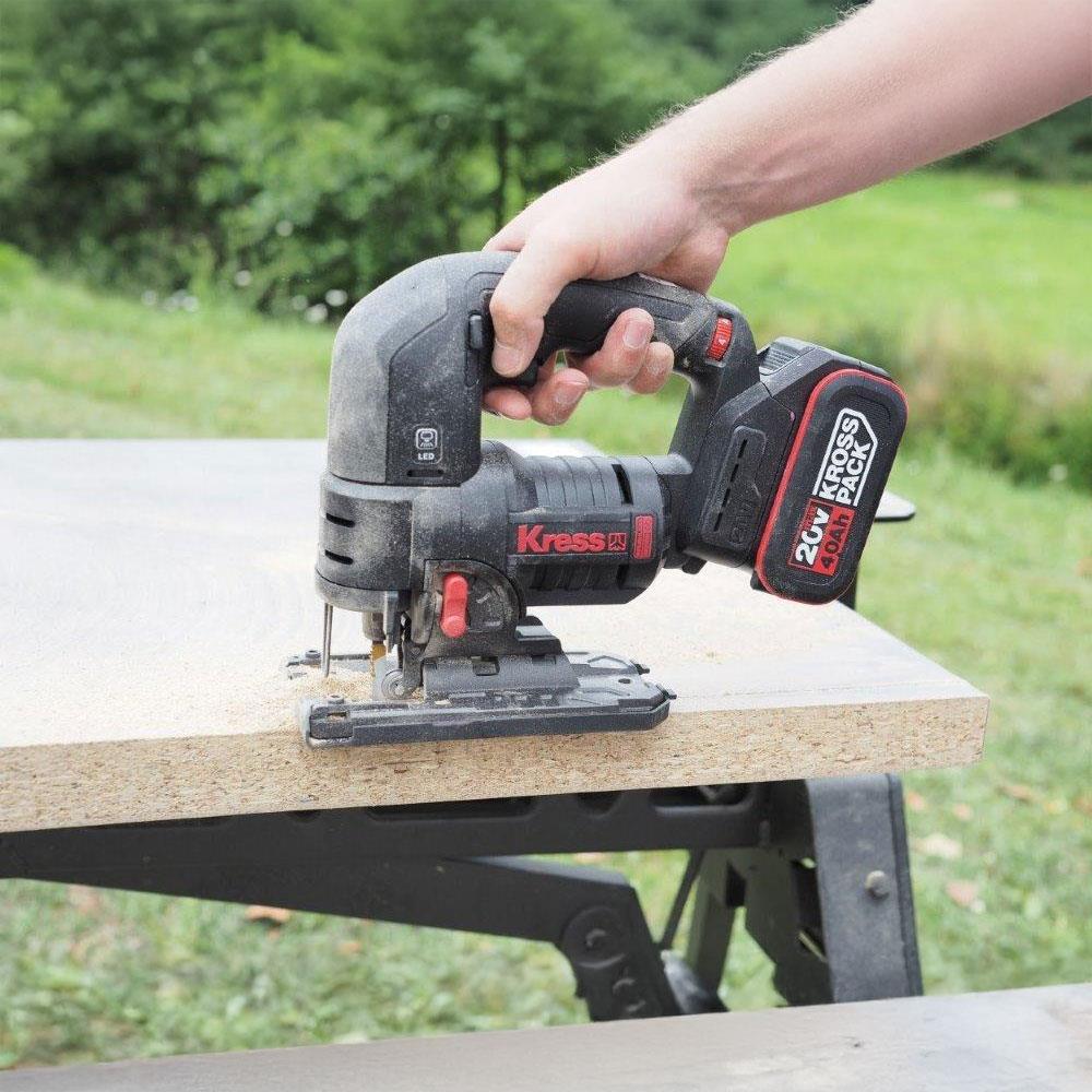 KressKress KUE26.9 20Volt Profesyonel Kömürsüz Devir Ayarlı Şarjlı Dekupaj Testere (Akü Dahil Değildir)KUE26.9