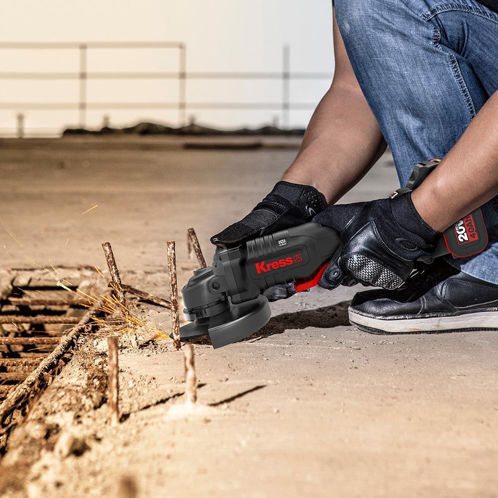 KressKress KUH04.91 20Volt 125mm Kömürsüz Profesyonel Şarjlı Devir Ayarlı Avuç Taşlama (Akü Dahil Değildir)KUH04.91