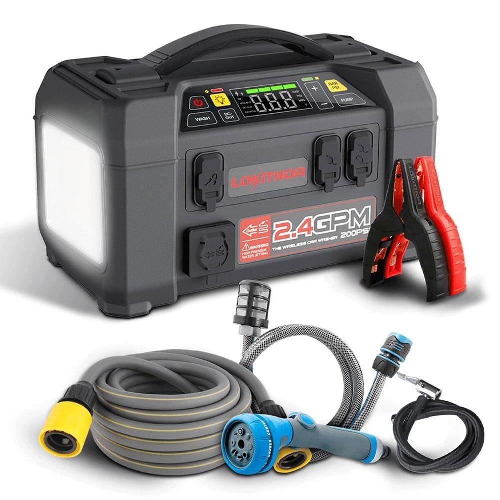 LokithorLokithor AW401 12V 2500Amp Li-Polimer Akıllı Akü Takviye + Pompa + Basınçlı Yıkama + Powerbank + Led LambaAW401