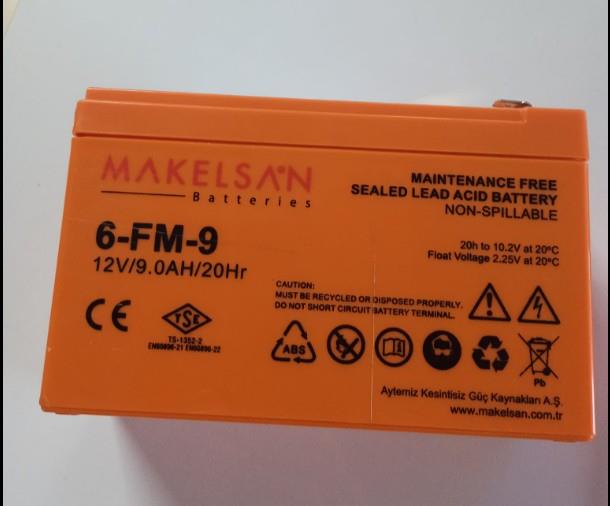 MAKELSANMakelsan 6FM-9  12V 9AH Kuru Tip Bakımsız Akü8680965606404