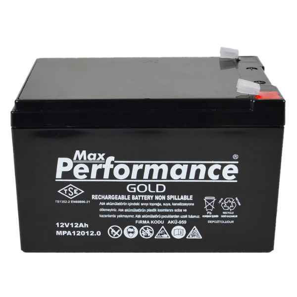 Max Performance GoldMax Performance Gold 12V 12.0Ah Bakımsız Kuru AküGold12-12.0
