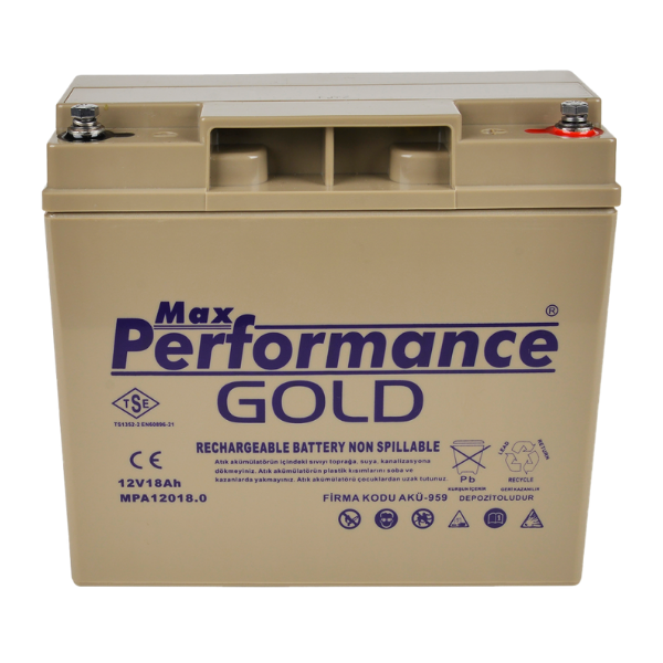 Max Performance GoldMax Performance Gold 12V 18.Ah Bakımsız Kuru AküGold12-18