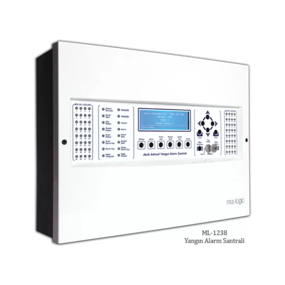 MaxlogicMaxlogic ML-1232/M Akıllı Adresli Yangın Alarm Santralı, 2 Çevrim, 254 Adres, Marin SertifikalıML-1232/M
