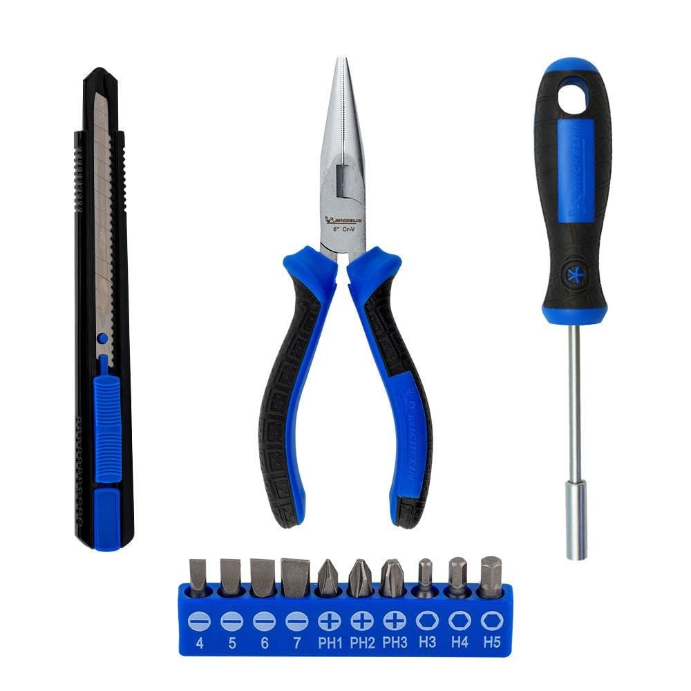 MichelinMichelin MC33320 13 Parça CR-V Kargaburnu + Maket Bıçağı Bits Tornavida SetiMC33320