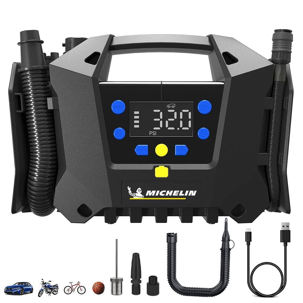 MichelinMichelin MC34259 11.1Volt/2.5Ah.120PSI Ayarlanabilir Dijital Basınç Göstergeli Şarjlı Lastik&Yatak Şişirme PompasıMC34259