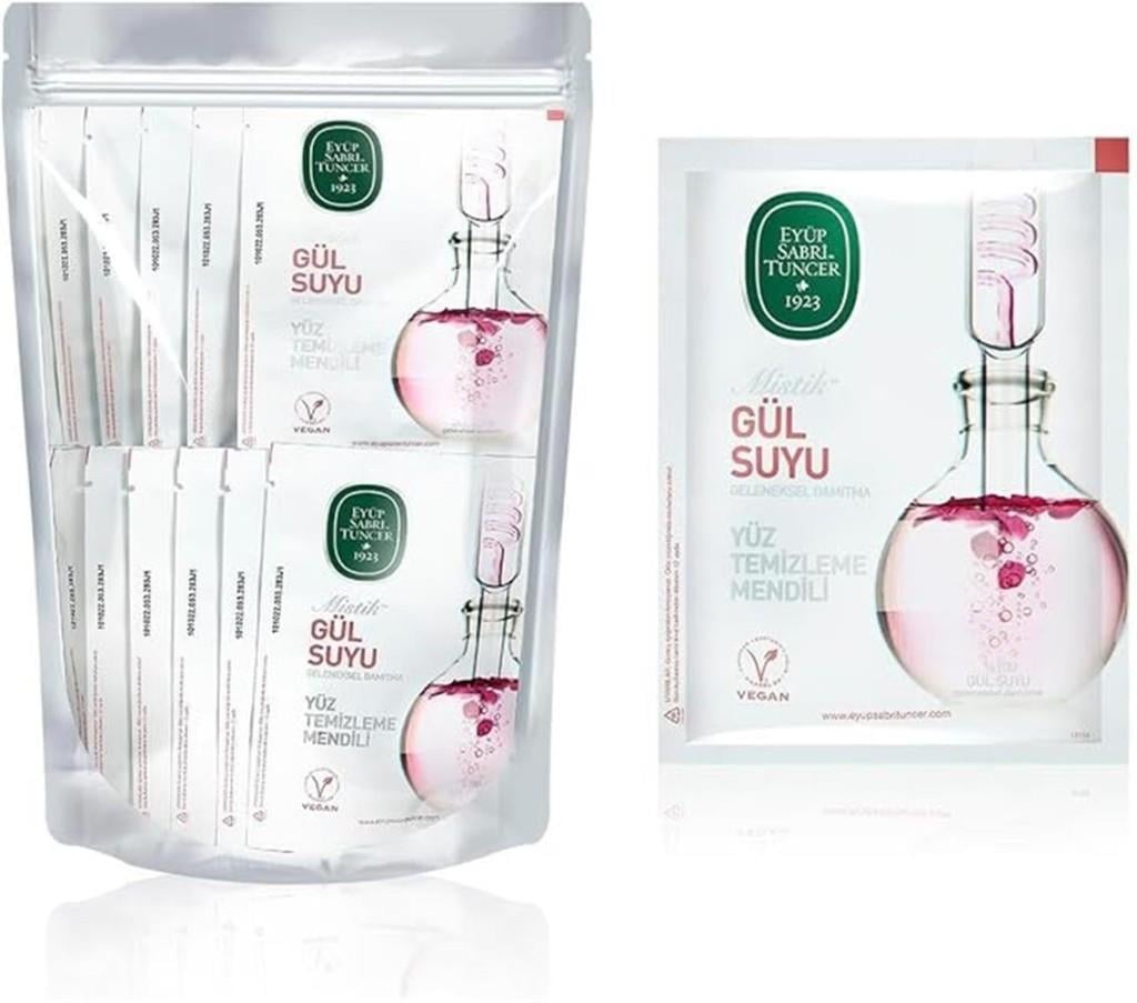 EYÜP SABRİ TUNCERMistik Gül Suyu Yüz Temizleme Mendili 75li Küçük Boy Doy pack Poşet8691685022887