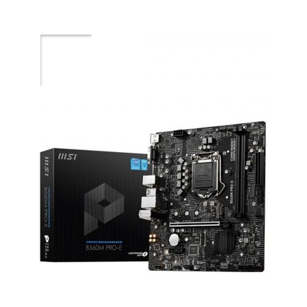 MSIMsı B560M Pro-E Soket 1200 Ddr4 4800 (Oc) Pcı-E Gen 4 ,m.2 Usb3.2 1x 1g Lan Matx Anakart4719072807856