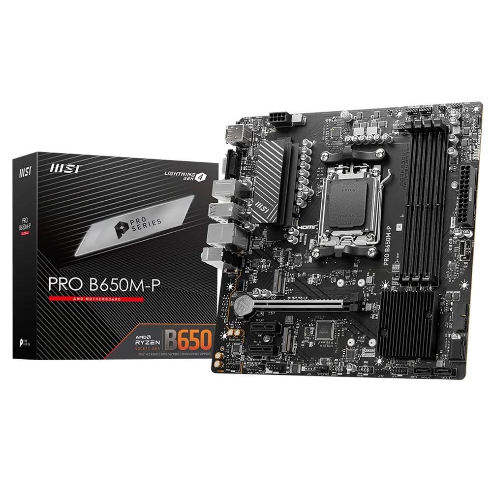 MSIMsı Pro B650M-P 7200MHz (OC) DDR5 Soket AM5 M.2 HDMI DP VGA mATX Anakart4711377100953