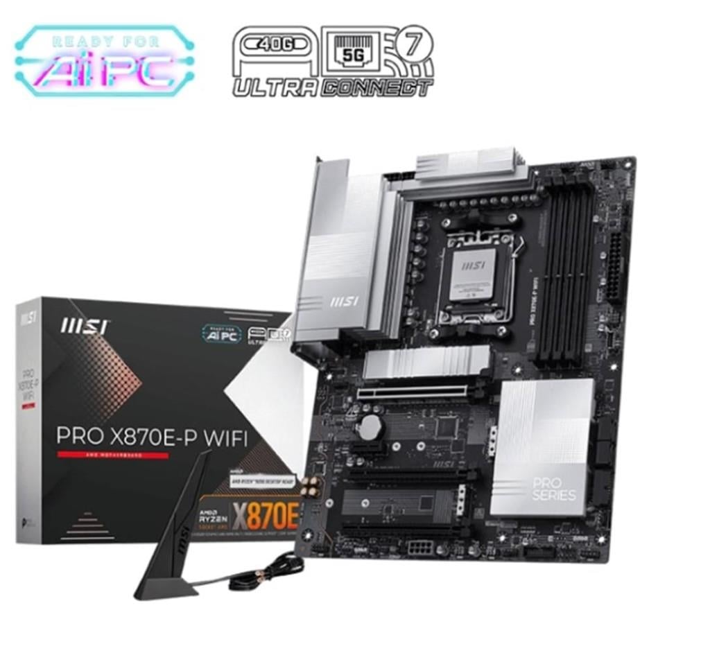 MSIMsi Pro X870E-P WIFI DDR5 AMD X870E AM5 Soket DDR5 8200+(OC)MHz ATX Oyuncu (Gaming) Anakart4711377347600