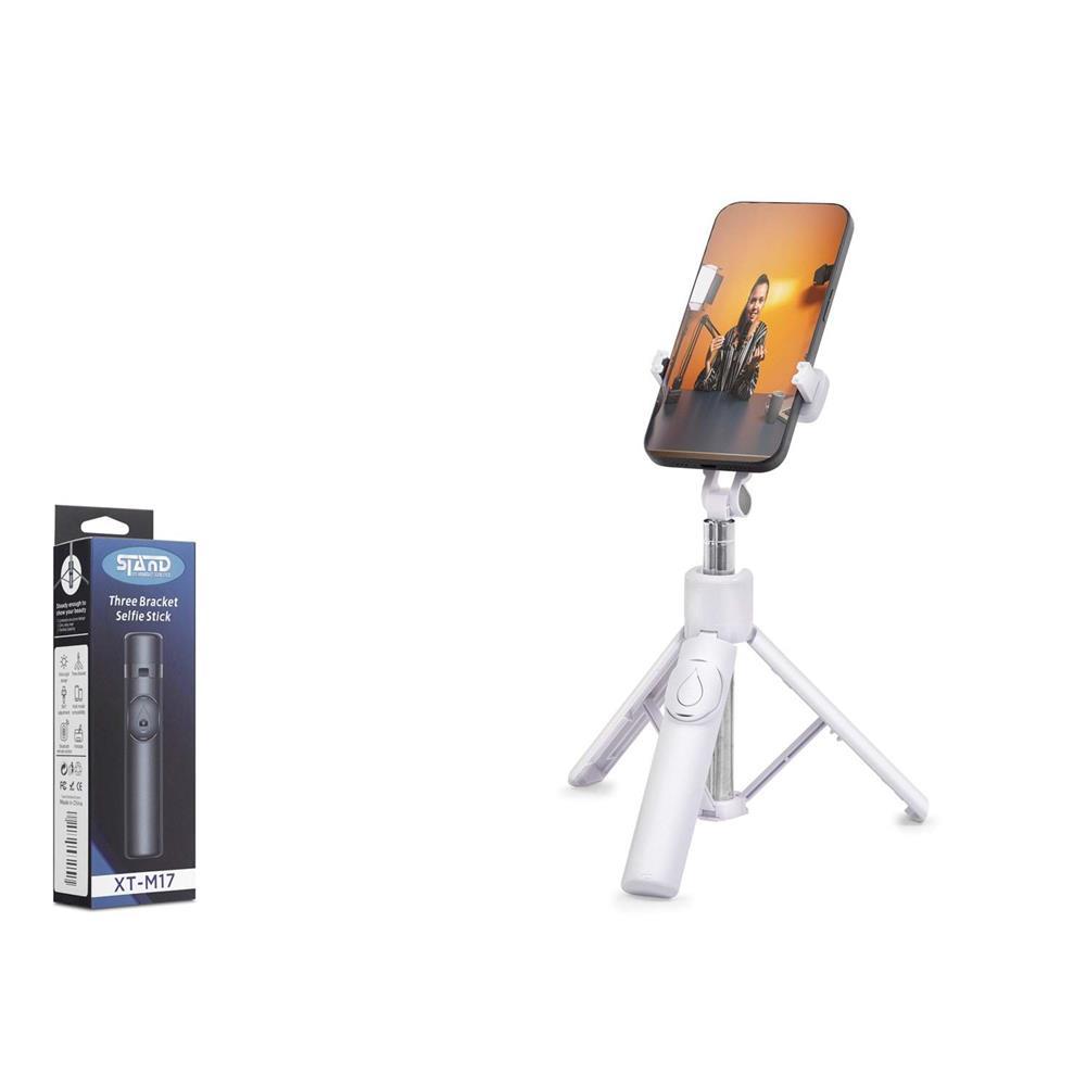 NODARNodar Nd1031 Tripod Selfie Çubuğu - Bluetooth 4.0 Uzaktan Kumandalı, 2’si 1 Arada Kullanım Beyaz8684886010319