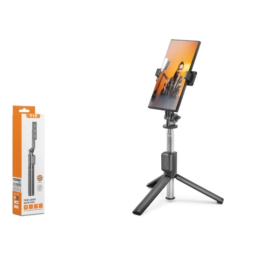 NODARNodar Nd1040 Tripod Selfie Çubuğu - Bluetooth 5.0 Uzaktan Kumandalı 67Cm Siyah8684886010401
