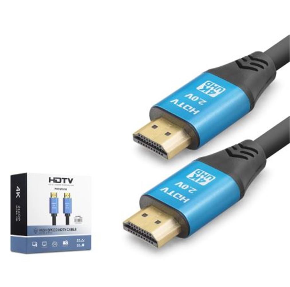 HADRONNODAR ND4056 HDMI 2.0 Kablo 4K 60 Hz OD 8.0 mm 25 m Siyah Mavi8684886040569