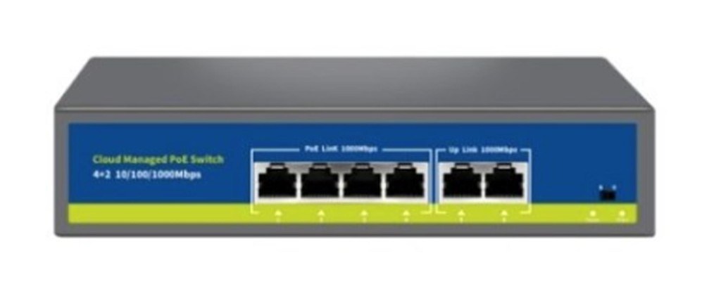 NOVANova NVC-S21-4GP2G 4 Port 2 Uplink Full Gigabit Cloud Poe Switch8681338004599