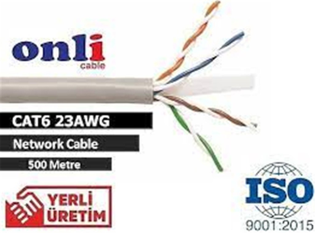 ONLİOnli ER-6002 U-UTP 23 AWG CCA CU 500 Metre Cat6 Kablo2024073589175