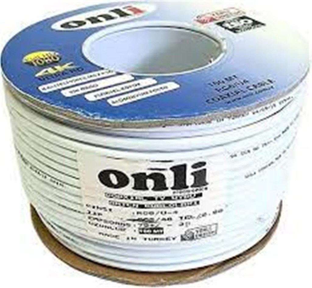 ONLİOnli ON-4803 RG6-U4 48 Tel 0,90 CCS-AL 100 metre Anten Uydu Kablosu8683835190034