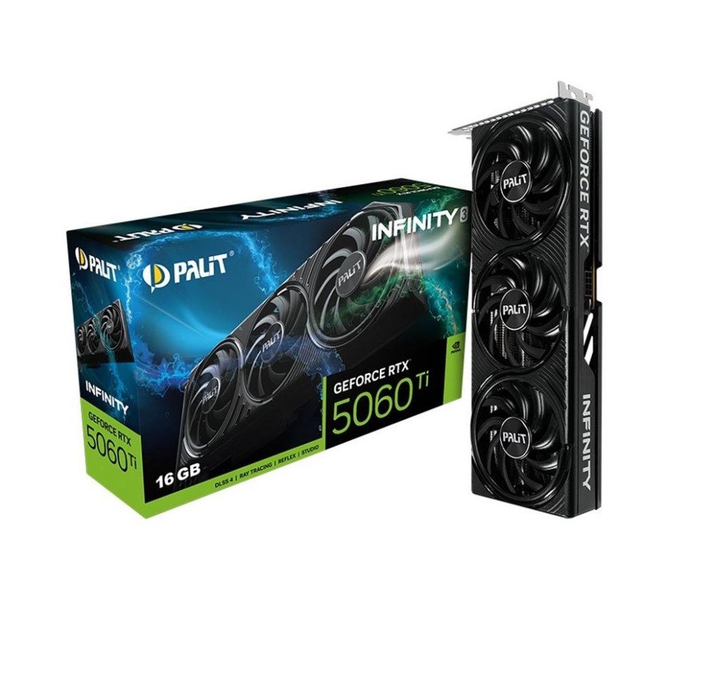 PALITPalit GeForce RTX5060Ti Infinity 3 16GB 128Bit GDDR7 NE7506T019T1-GB2061S Ekran Kartı4710562245189