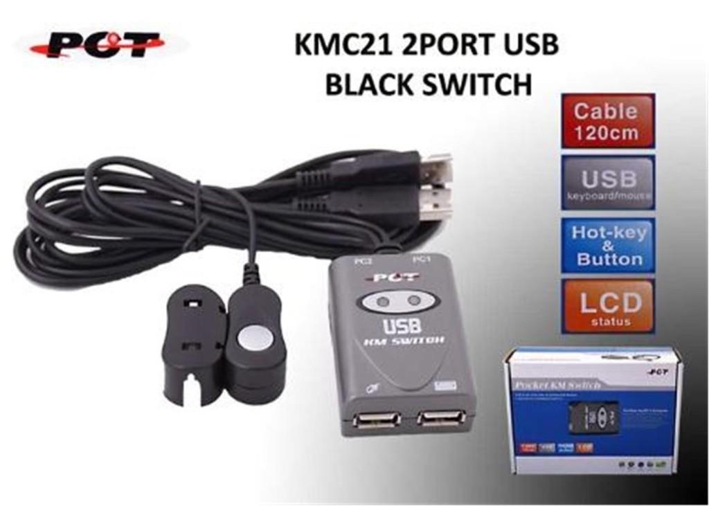 PCTPct KMC21 2Port Usb Switch4711914511396