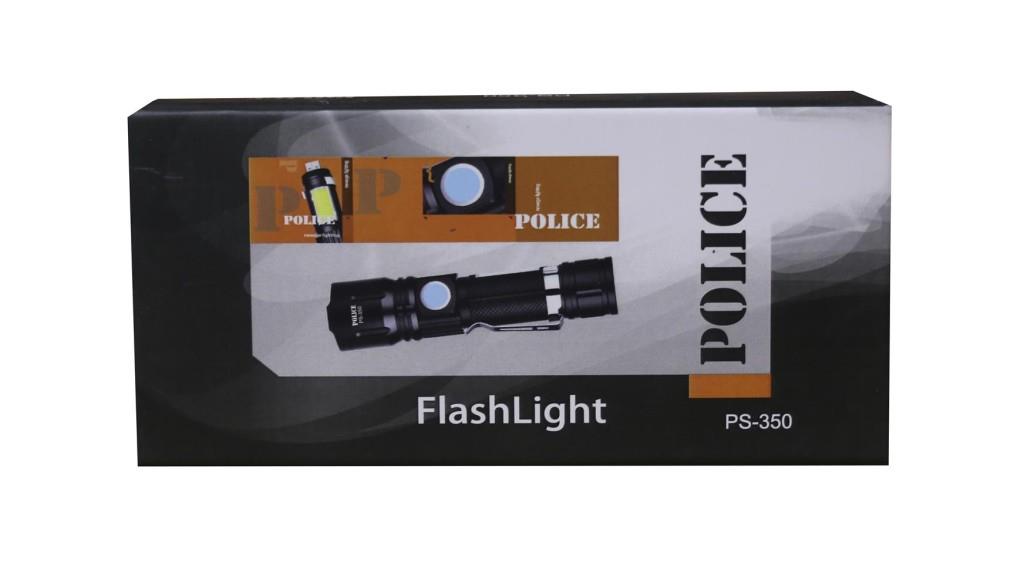 POLICEPolıce PS-350  Zoom  Kırmızı İkaz Işıklı ve Magnet Özellikli  Şarjlı El Feneri8800600303509
