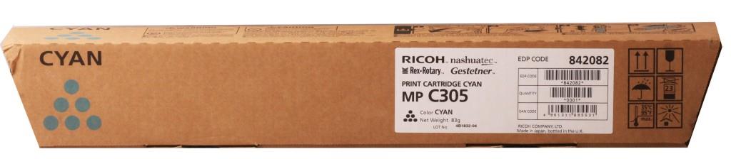 RICOHRicoh MP C305 Cyan Mavi Orjinal Fotokopi Toneri MP C305SP-305SPF 4.000 Sayfa8506625878953