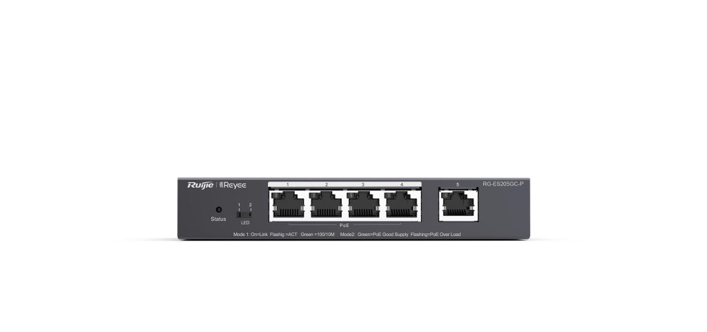 RUIJIERuijie-Reyee RG-ES205GC-P 5 Port 10-100-1000 Gigabit 4 Port Poe Yönetilebilir 54W6971693270381