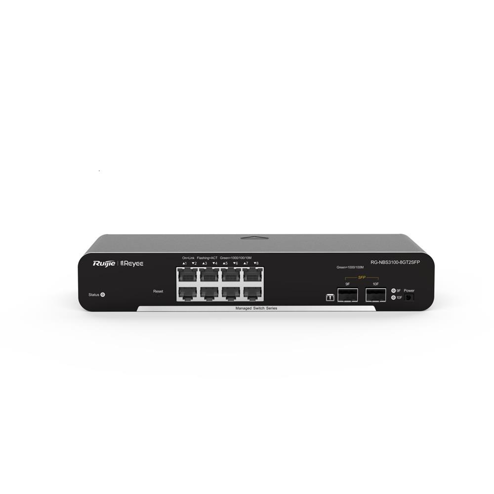 RUIJIERuijie RG-NBS3100-8GT2SFP 8-Port Gigabit L2 Managed Switch, 8 Gigabit RJ45 Ports,2 SFP Slots6971693270909