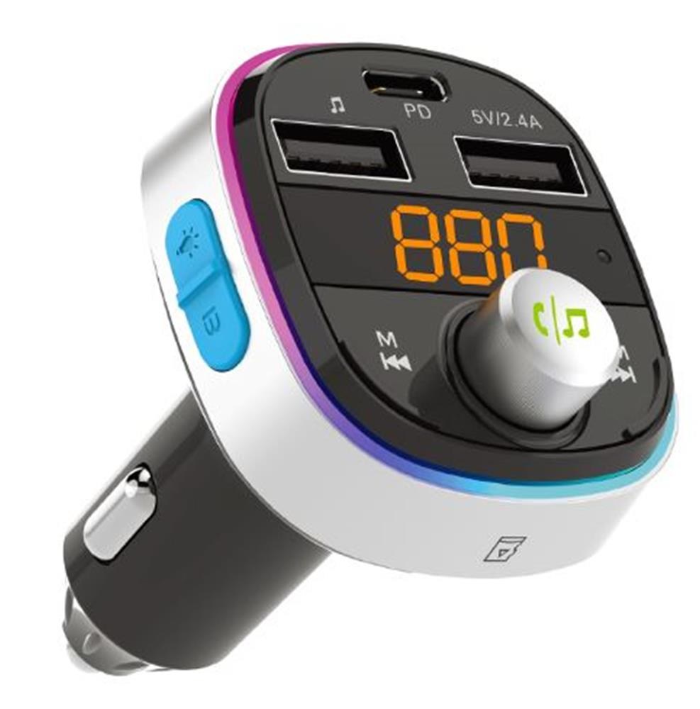 S-LinkS-link SL-BT601 BT 5.3V Led Ekranlı TF, BT, USB 2 USB 2.4V Type C PD30W Hızlı Şarjlı Fm Transmitter8680096147920