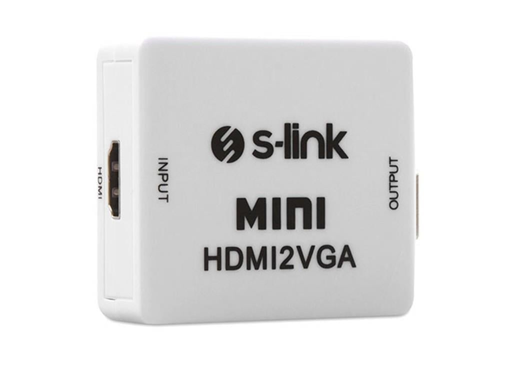 S-LİNKS-link SL-HVC10 HDMI to VGA + Audio Çevirici8680096083990
