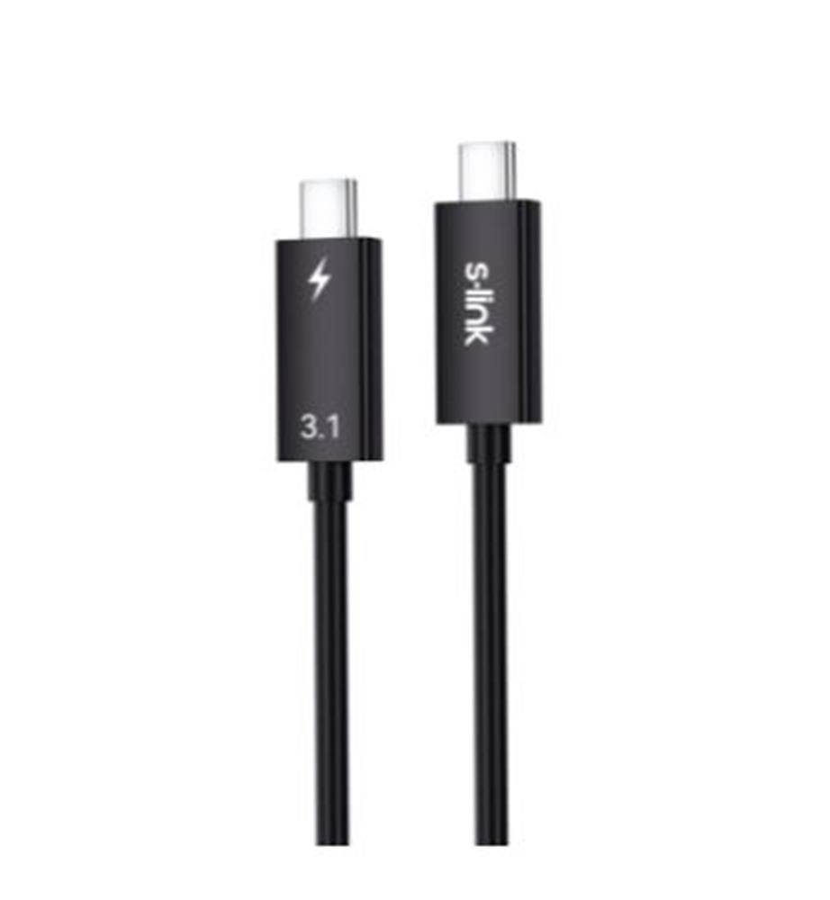 S-LinkS-link SL-TC302 Thunderbolt 3.0 2m 4k 60Hz PD100W TypeC to TypeC 40Gbps Hızlı Data Kablosu8680096148415