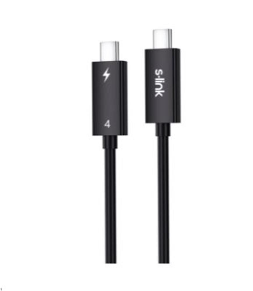 S-LinkS-link SL-TC402 Thunderbolt 4.0 2m 8k 60Hz PD100W TypeC to TypeC 40Gbps Hızlı Data Kablosu8680096148439