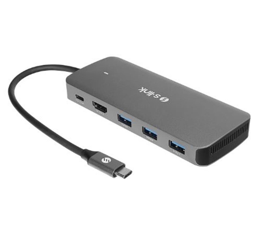 S-LinkS-link SWV-USBC036 6 in 1 Gri Metal Type-C to HDMI Depolama Fonskiyonlu 6 in 1 USB-C Hub8680096137792