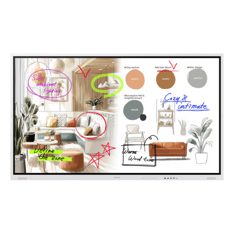 SAMSUNGSamsung WM75FX Serisi Pro 75'' - Eğitim ve İş Amaçlı Flip Pro 4K UHD Etkileşimli Ekran LH75WMFWLGCXXKWM75FX