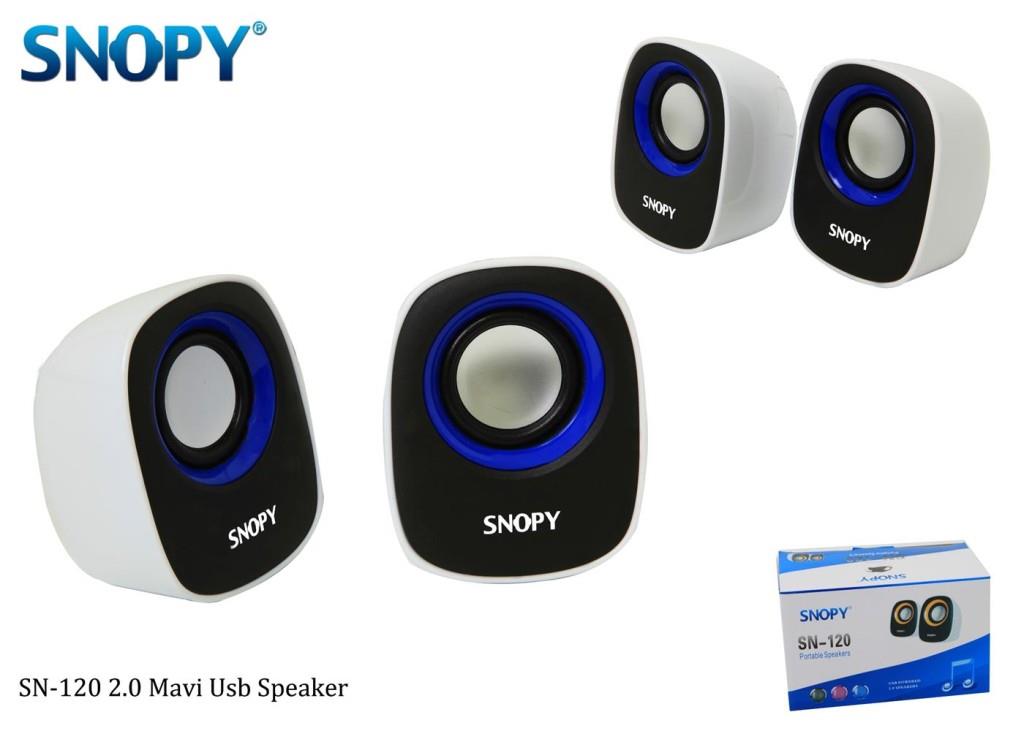 SNOPYSnopy SN-120 Beyaz Mavi Usb Speaker8697671470809