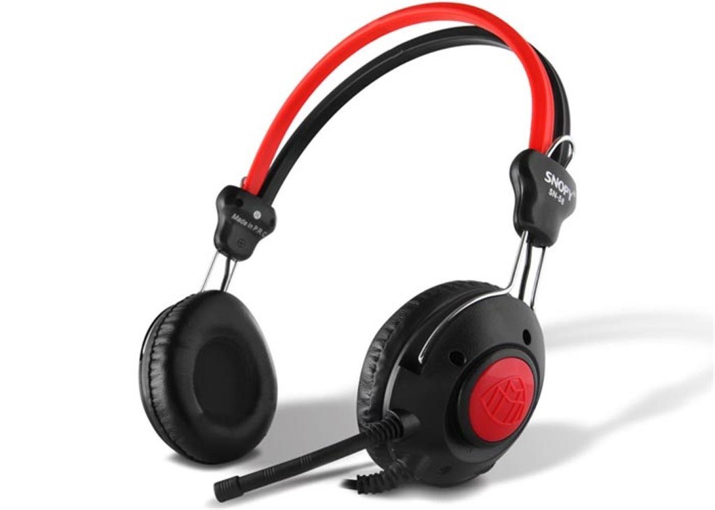 SNOPYSnopy SN-58 Siyah Kırmızı Esnek Mikrofonlu Helezon Yaylı8697671451662