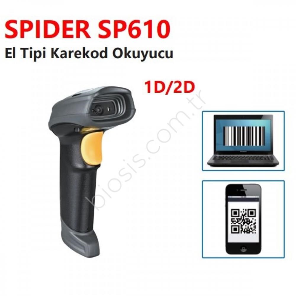 SPIDERSPIDER SP610 2D USB El Tipi Karekod Barkod Okuyucu4711517070083