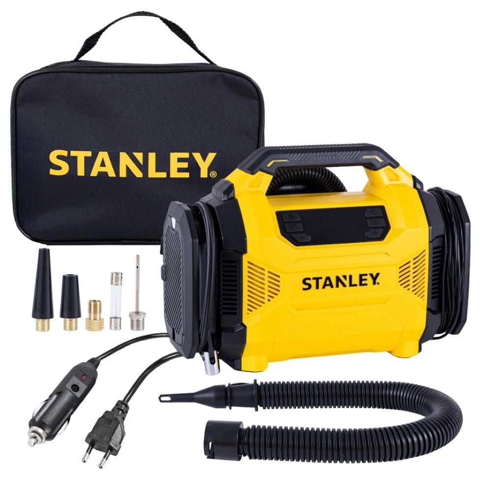 STANLEYSTANLEY SXIF3501 12Volt/220Volt 150 PSI Dijital Basınç Göstergeli Lastik & Yatak Şişirme Pompası + Led LambaSXIF3501