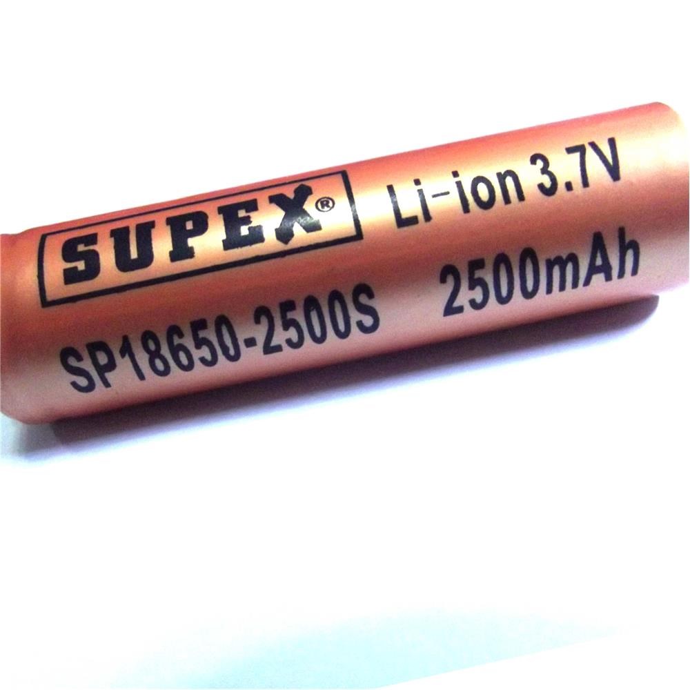 SUPEXSupex 18650-2500 Şarjlı Li-on Pil Düz Kafa8041989220272