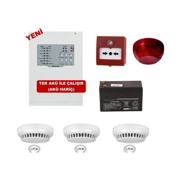 TeknimTeknim Konvansiyonel Sistem Yangın Alarm Seti 3 LüTFP-31223